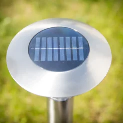 Lindby Solar-LED-Erdspießleuchte Jolin, 66 cm, Edelstahl