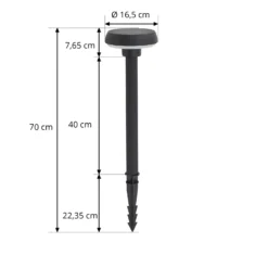 Lindby Solar-LED-Erdspießleuchte Brinca, schwarz, PC, Sensor