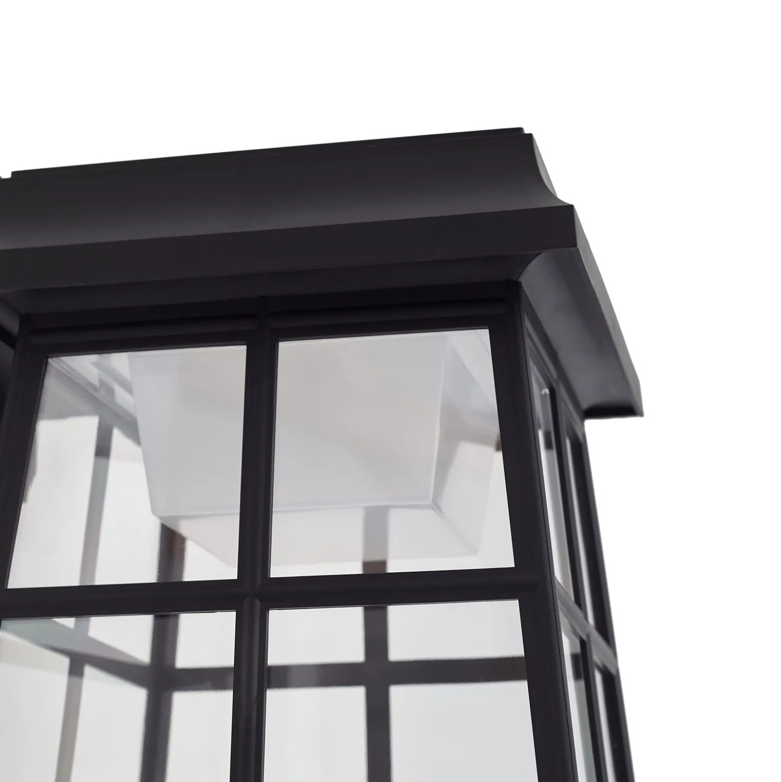 Lindby Solar-LED-Wandleuchte Latarka, Höhe 24 cm, Sensor