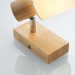 Lindby Spot Wanessa, Holz, weiß, E14, 14 cm, verstellbar