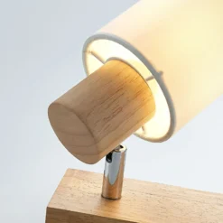 Lindby Spot Wanessa, Holz, weiß, E14, 14 cm, verstellbar
