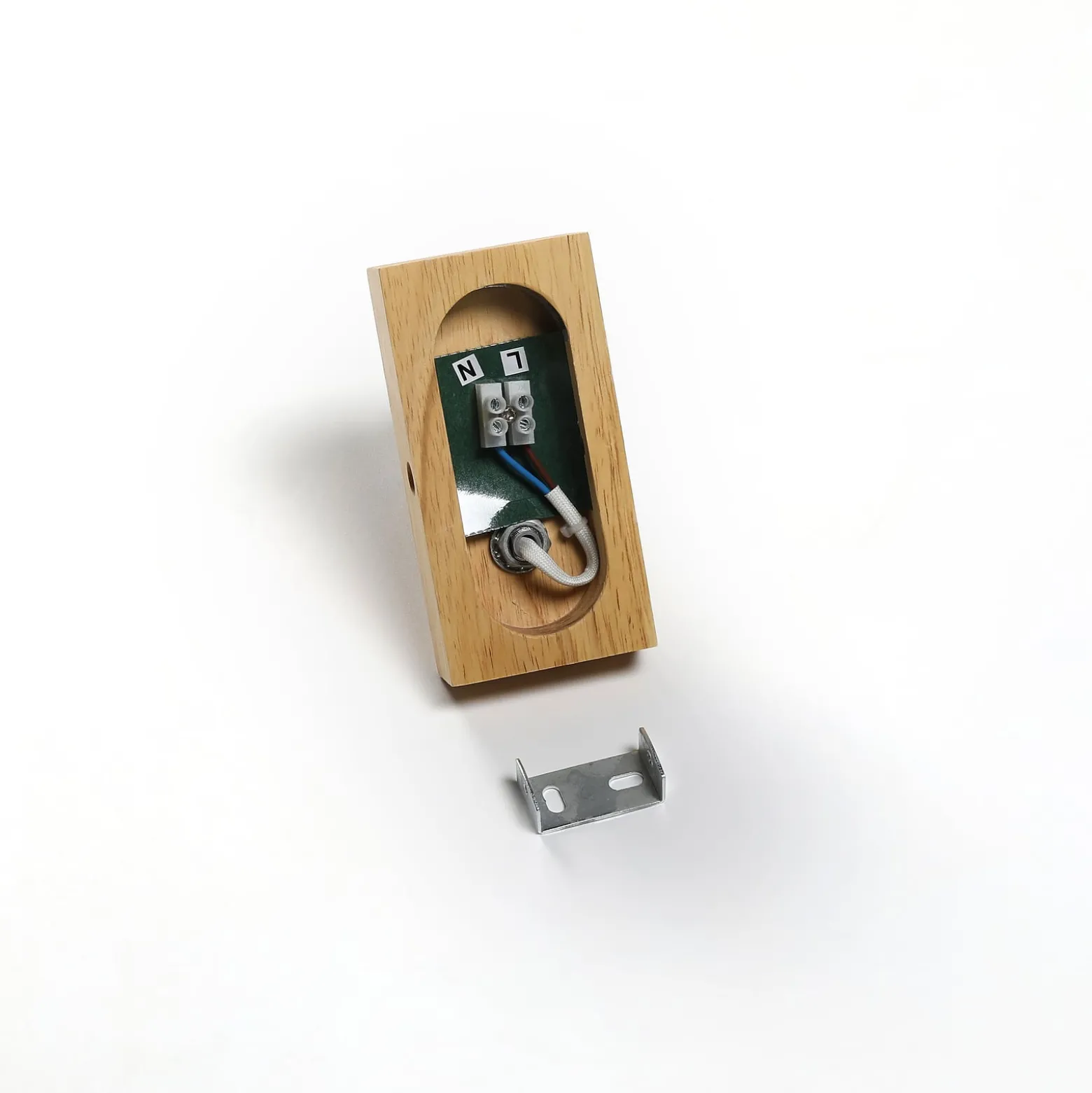 Lindby Strahler Filiz, 12 cm hoch, Holz, Beton, E14
