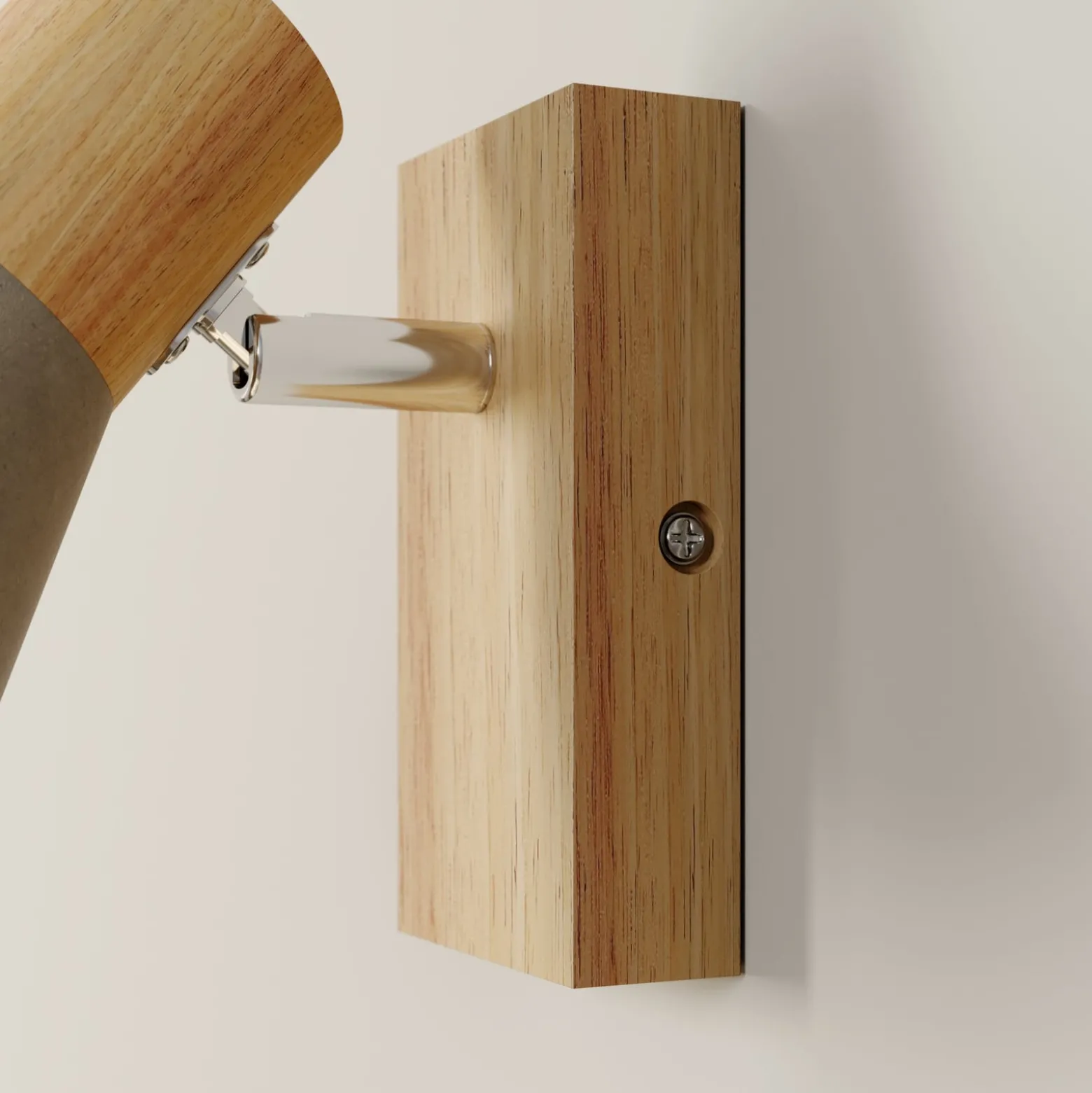 Lindby Strahler Filiz, 12 cm hoch, Holz, Beton, E14