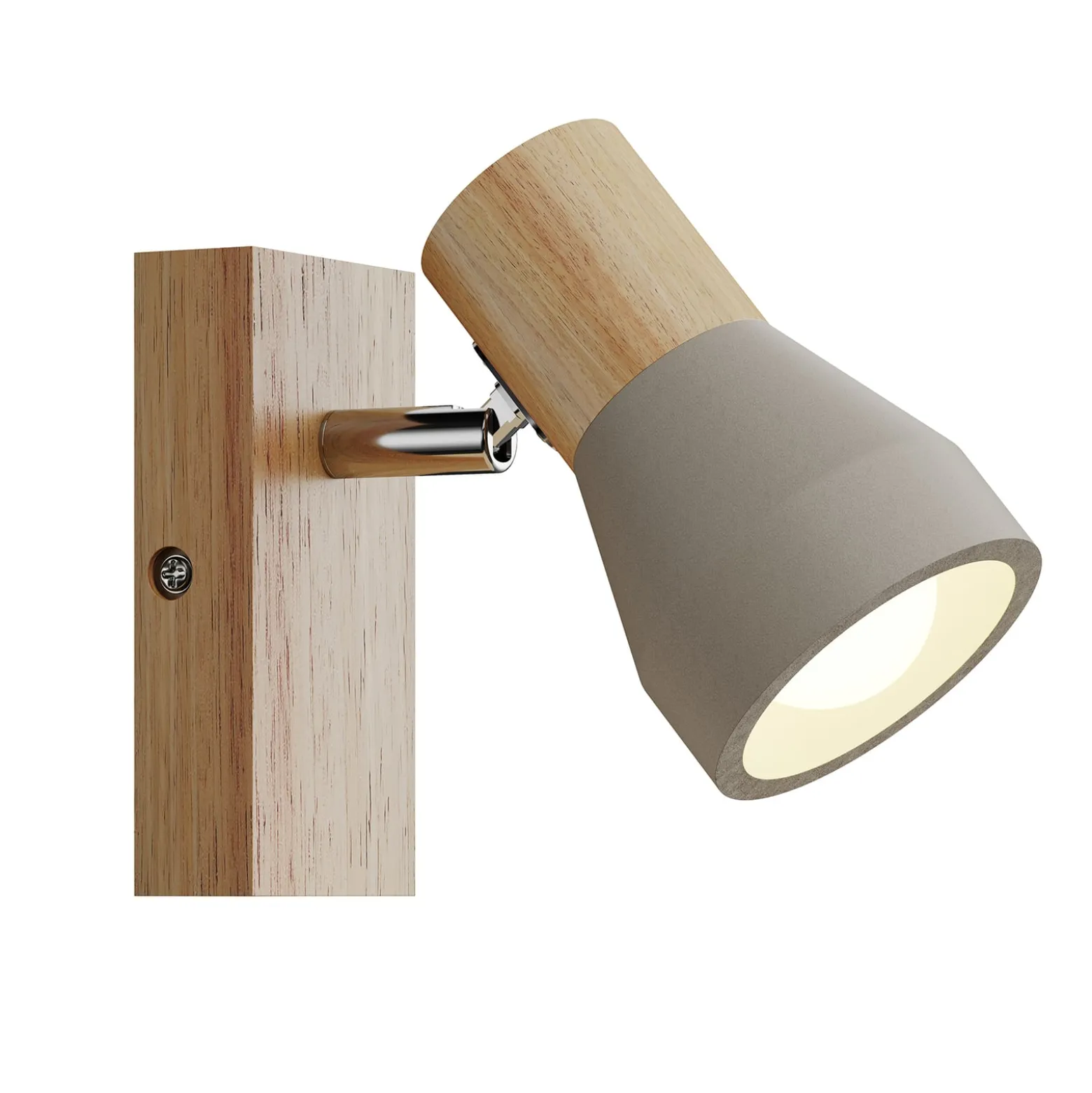 Lindby Strahler Filiz, 12 cm hoch, Holz, Beton, E14