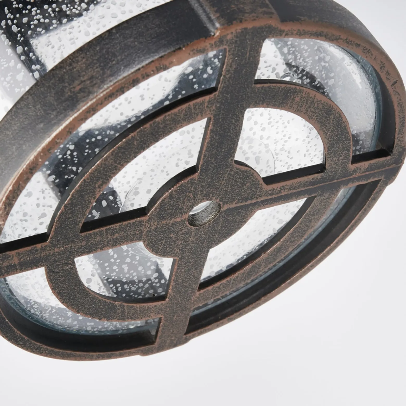 Lindby Wandleuchte Florentine, 35 cm, rostfarben, Alu, IP44