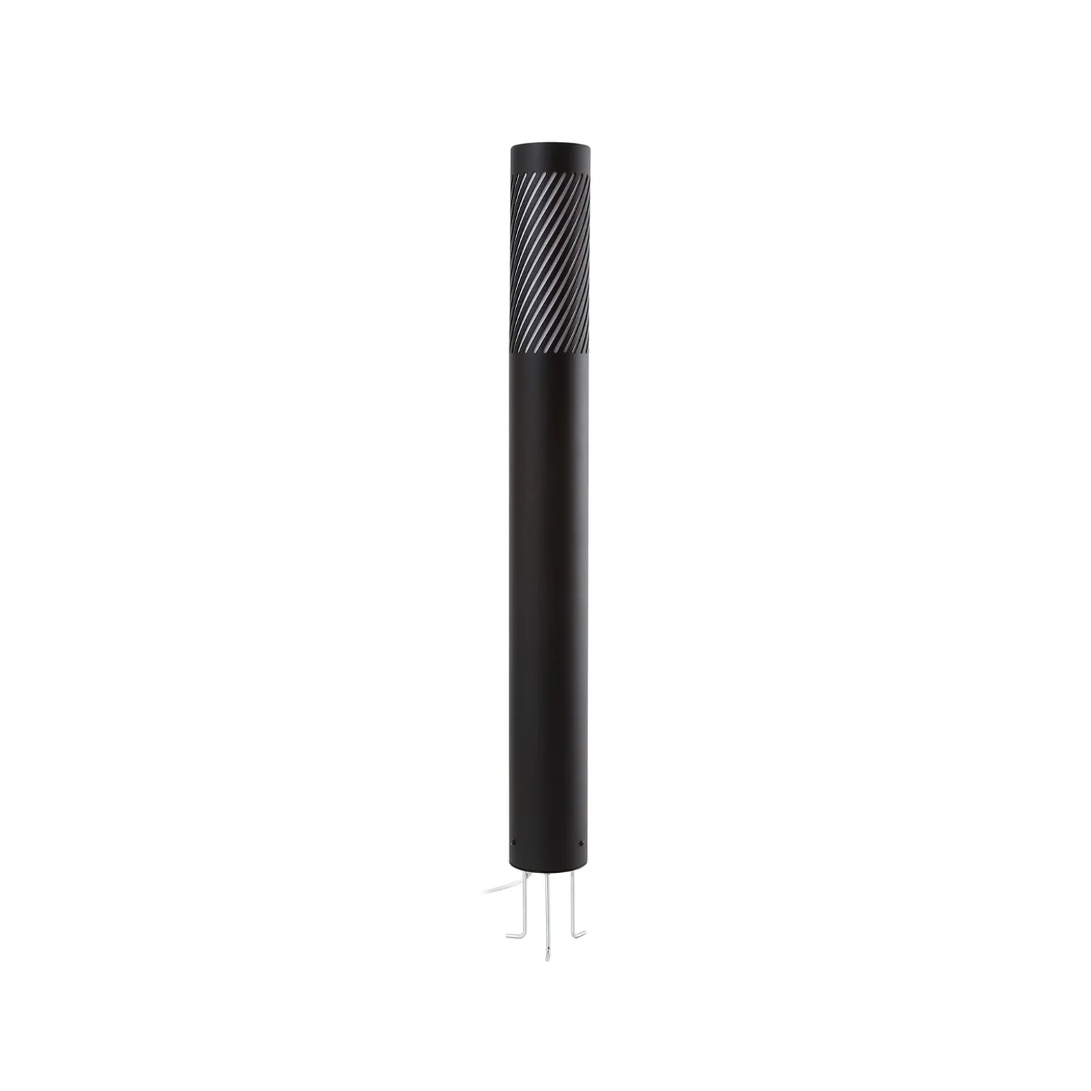 Lindby Wegeleuchte Lurinda, schwarz, Alu, Ø 10,5 cm