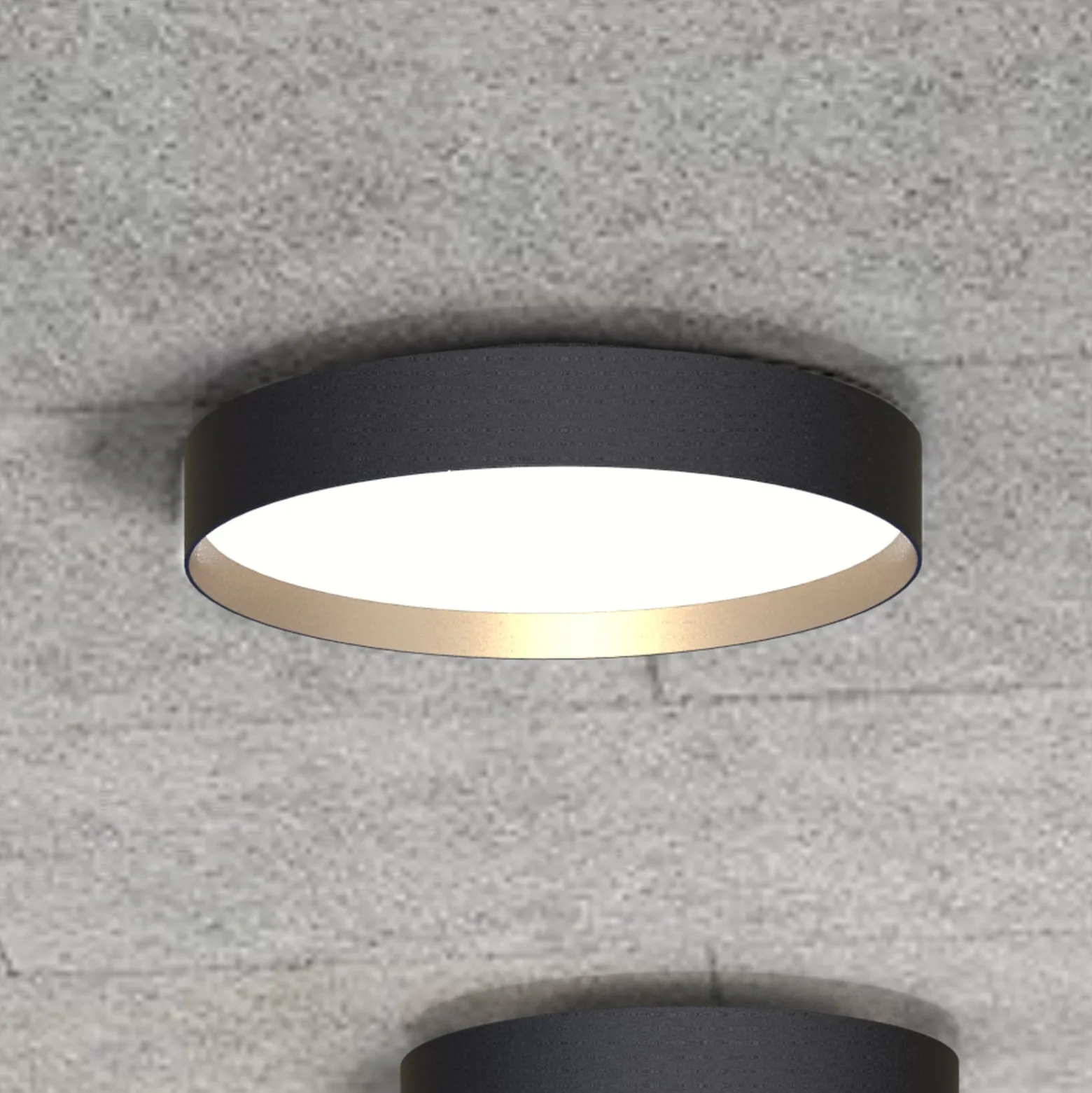 LOOM DESIGN LED-Deckenlampe Lucia schwarz/goldfarben Ø 45 cm