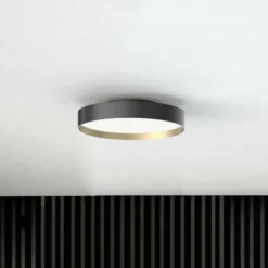 LOOM DESIGN LED-Deckenlampe Lucia schwarz/goldfarben Ø 60 cm