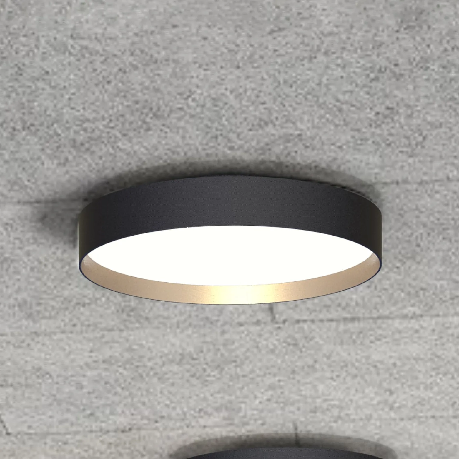 LOOM DESIGN LED-Deckenlampe Lucia schwarz/goldfarben Ø 35 cm