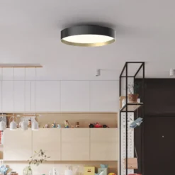 LOOM DESIGN LED-Deckenlampe Lucia schwarz/goldfarben Ø 35 cm