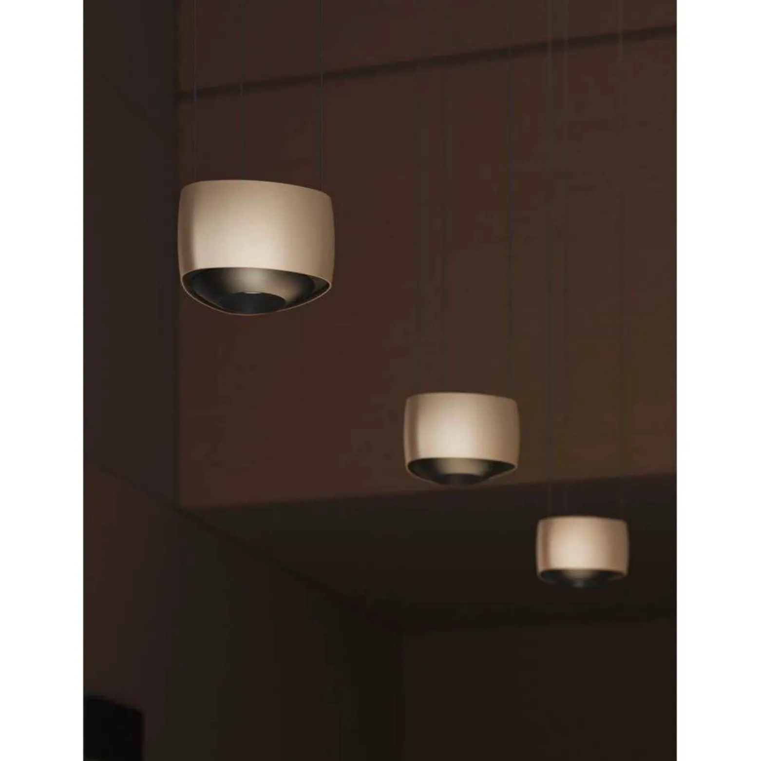 LOOM DESIGN LED-Pendelleuchte Air, beige, Alu, 13 cm