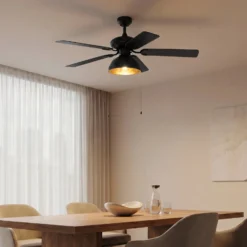 Lucande Deckenventilator mit Licht Shamoian, leise, Ø 130 cm