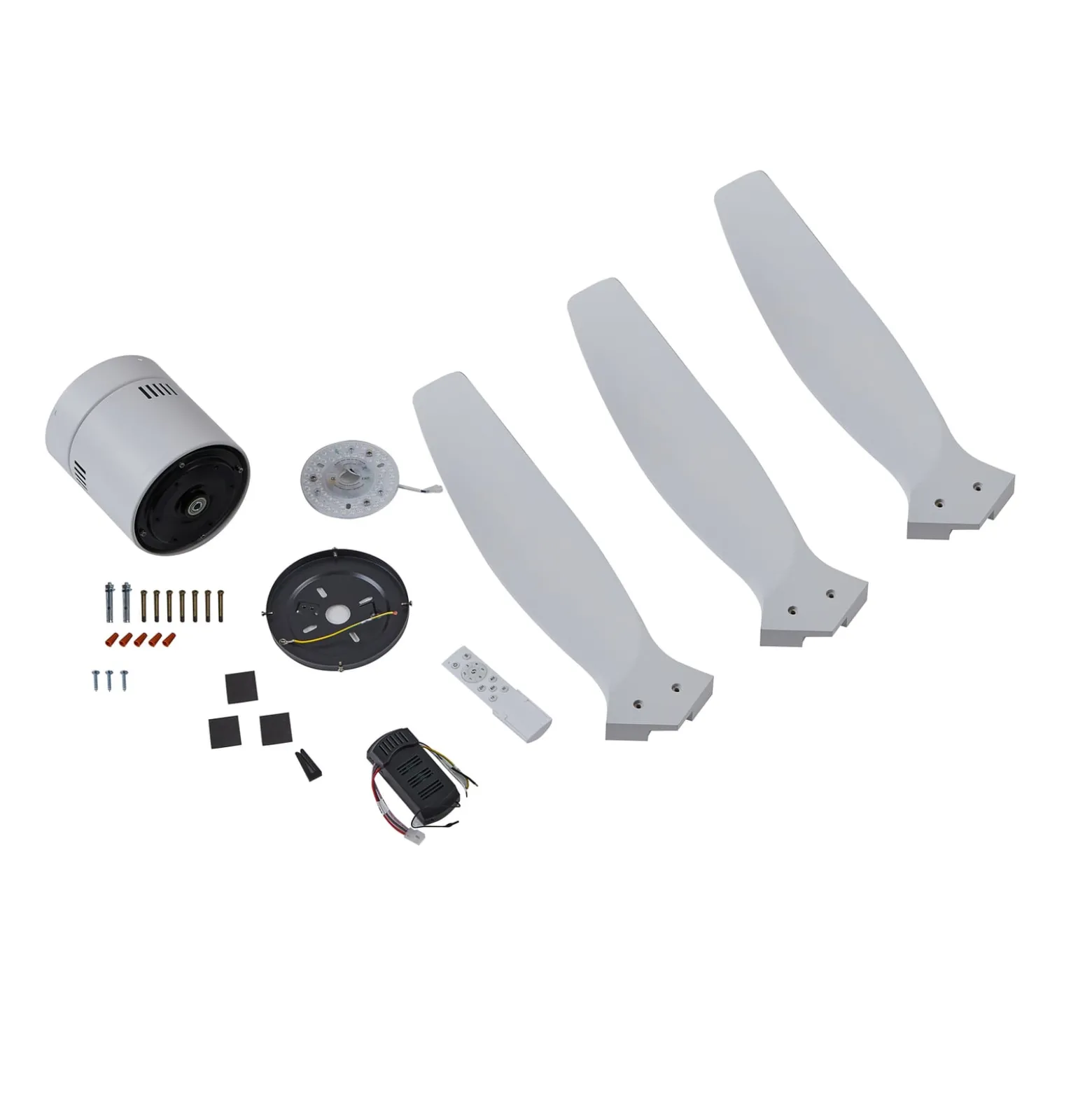 Lucande Deckenventilator Vindur, weiß, DC, leise