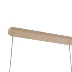 Lucande Hängeleuchte Malisa, beige, 3-fl., Metall, 90 cm