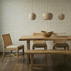 Lucande Hängeleuchte Malisa, beige, 3-fl., Metall, 90 cm