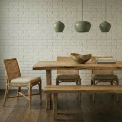 Lucande Hängeleuchte Malisa, grün, 3-fl., Metall, Länge 90cm