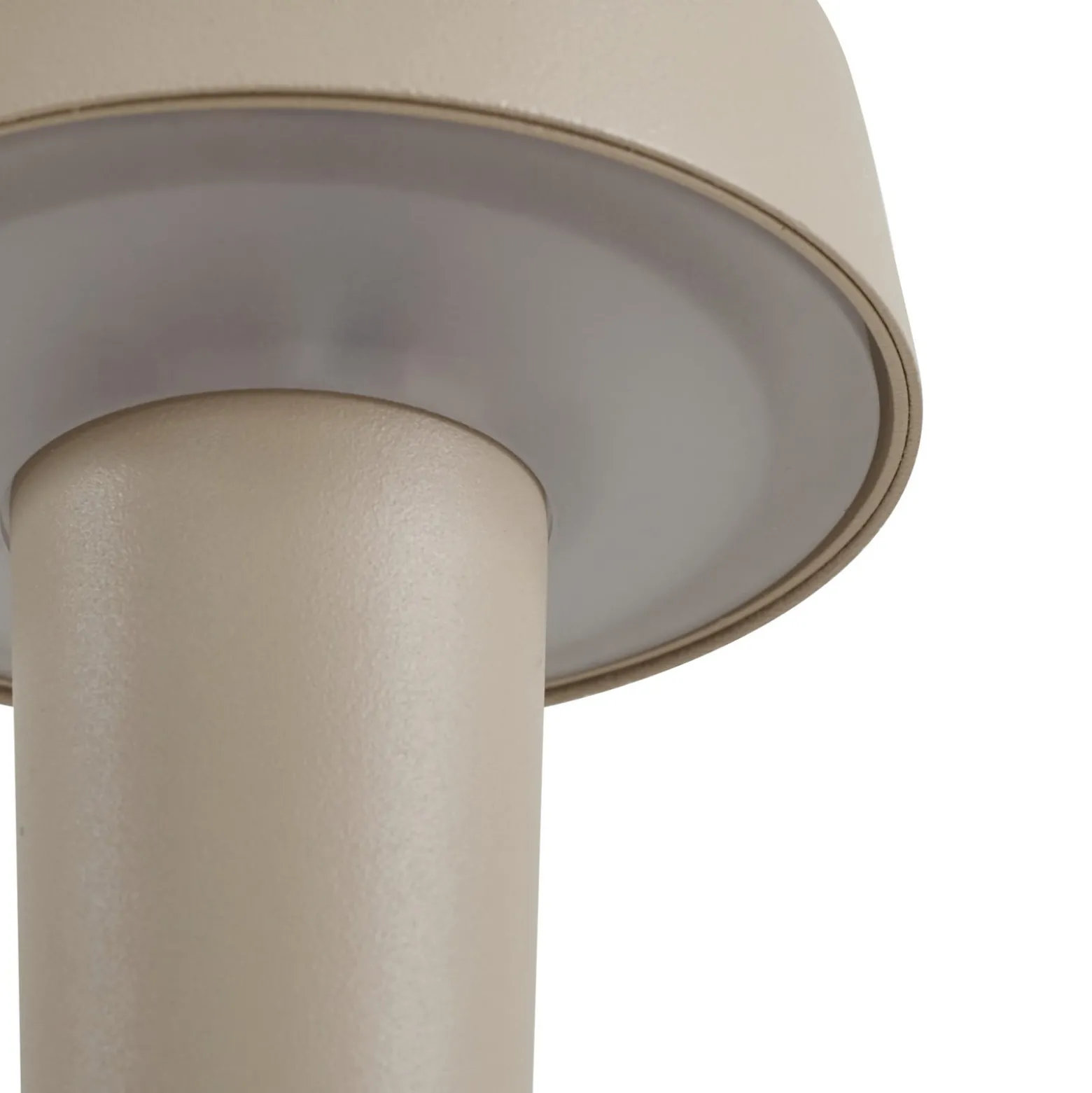 Lucande LED-Akku-Kerzenständer Lea, Vase, beige, 28 cm