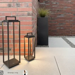 Lucande LED-Außenleuchte Elaja, schwarz, Akku, USB, dimmbar