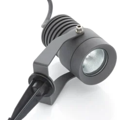 Lucande LED-Außenstrahler Jon, Erdspieß, verstellbar, IP65