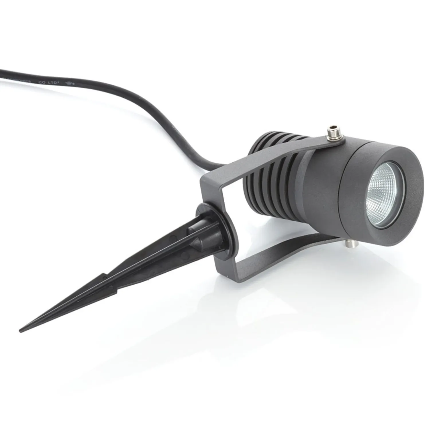 Lucande LED-Außenstrahler Jon, Erdspieß, verstellbar, IP65
