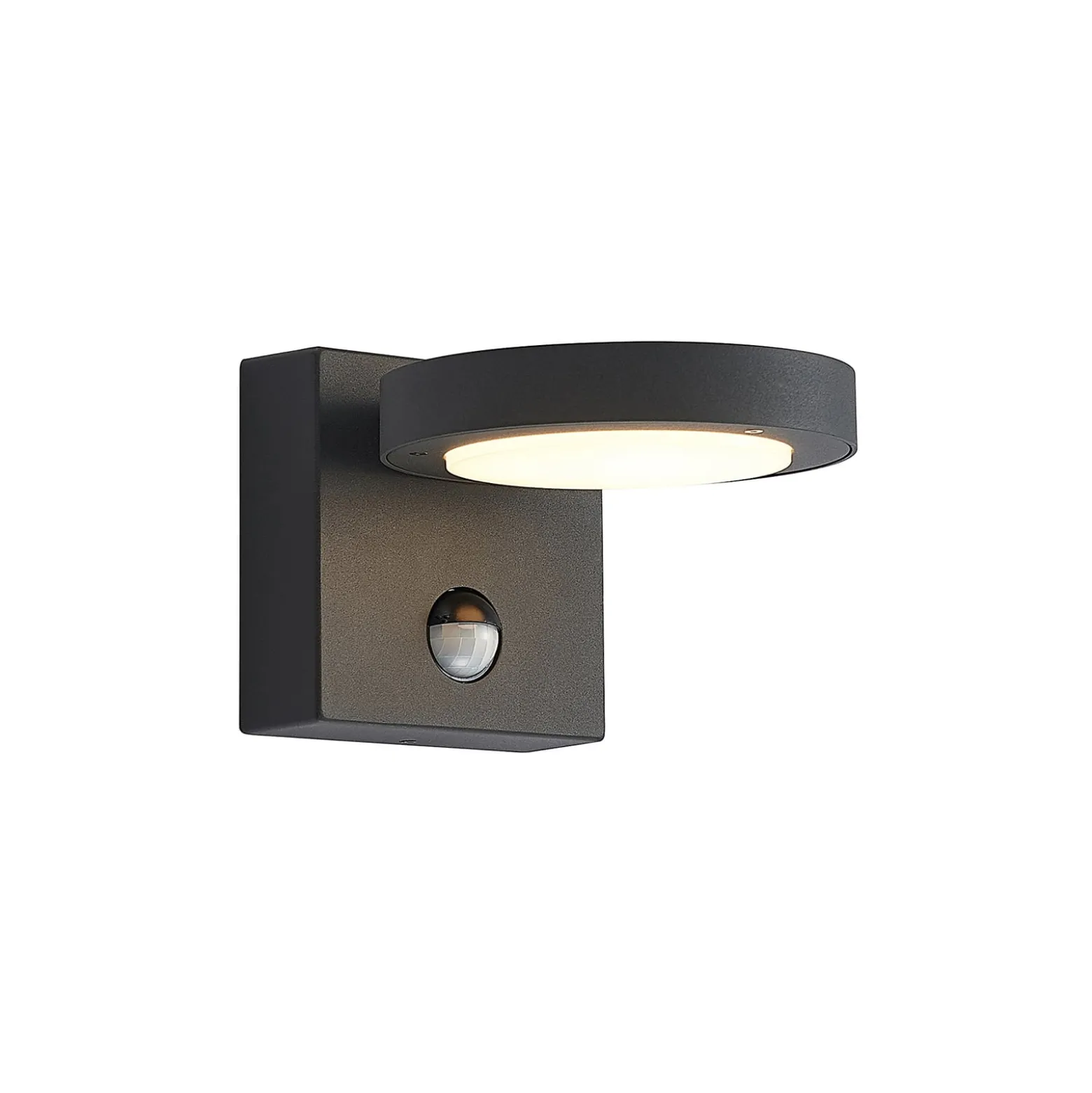 Lucande LED-Außenwandlampe Belna, Metall, Sensor, IP54