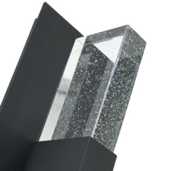 Lucande LED-Außenwandlampe Velune, anthrazit/klar, 46cm, CCT