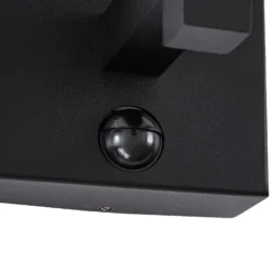Lucande LED-Außenwandleuchte Lynx, 35,5 cm, schwarz, Sensor