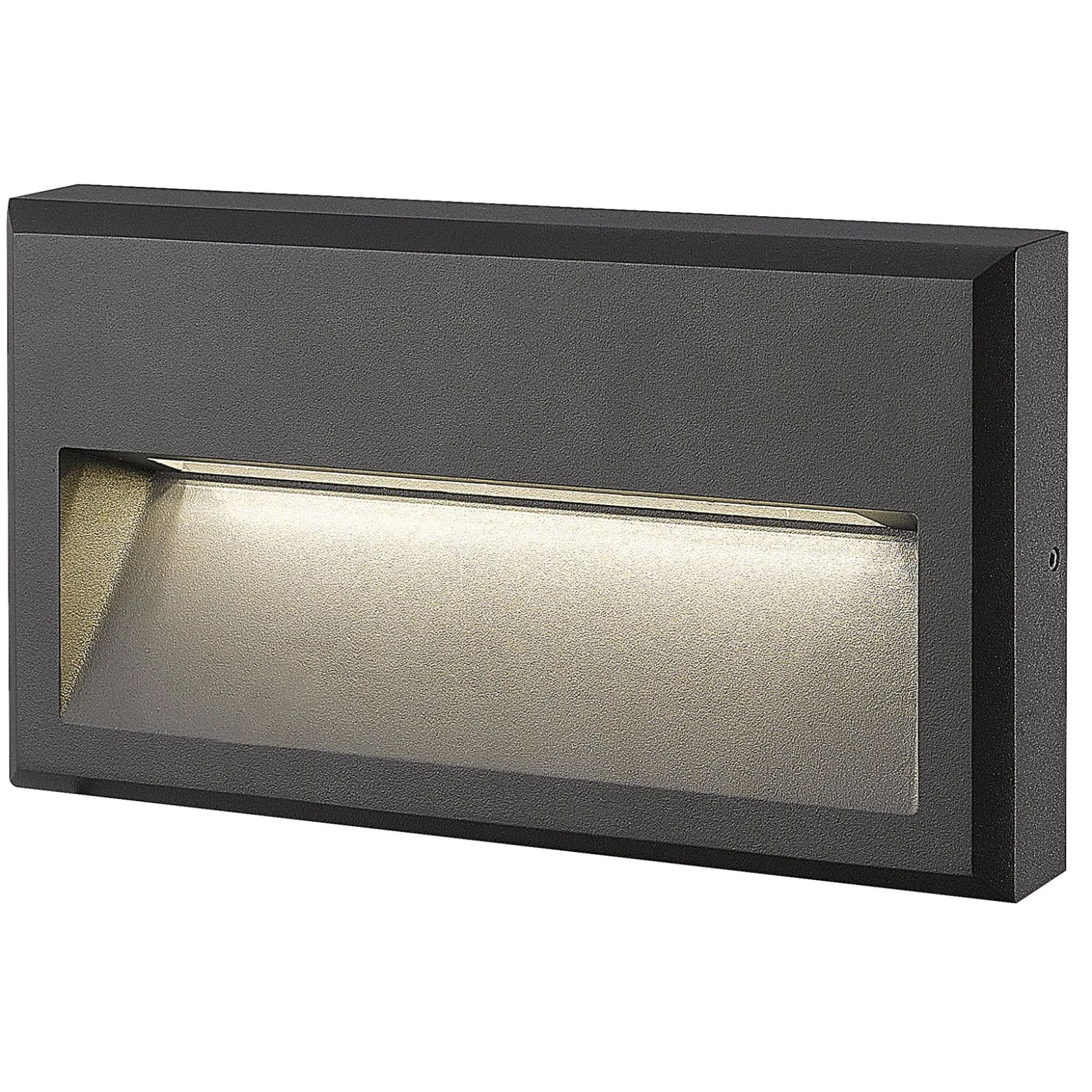 Lucande LED-Außenwandleuchte Weno, schwarz, Aluminium, IP65