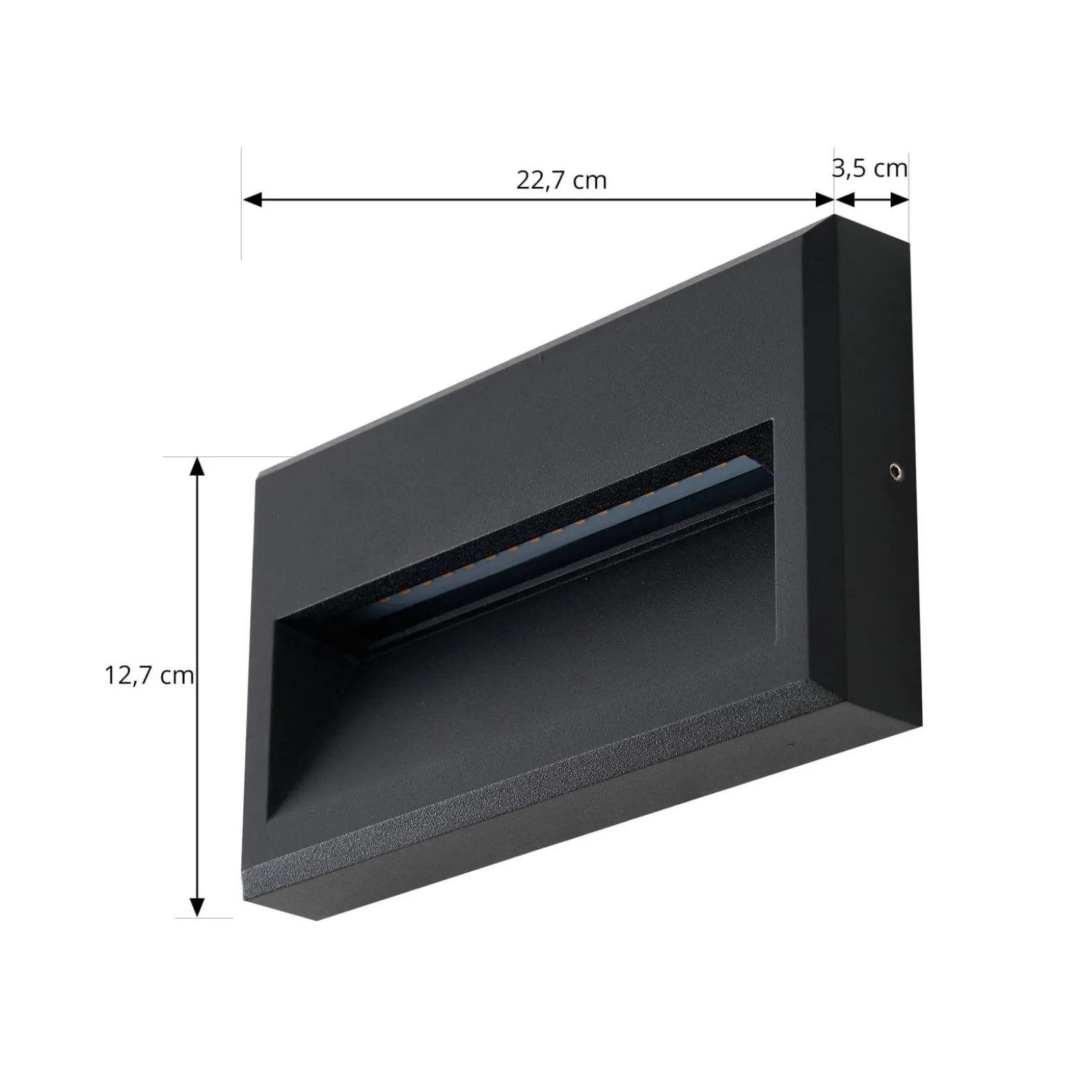 Lucande LED-Außenwandleuchte Weno, schwarz, Aluminium, IP65
