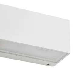 Lucande LED-Außenwandleuchte Lengo, 25cm, weiß, down, 3000K