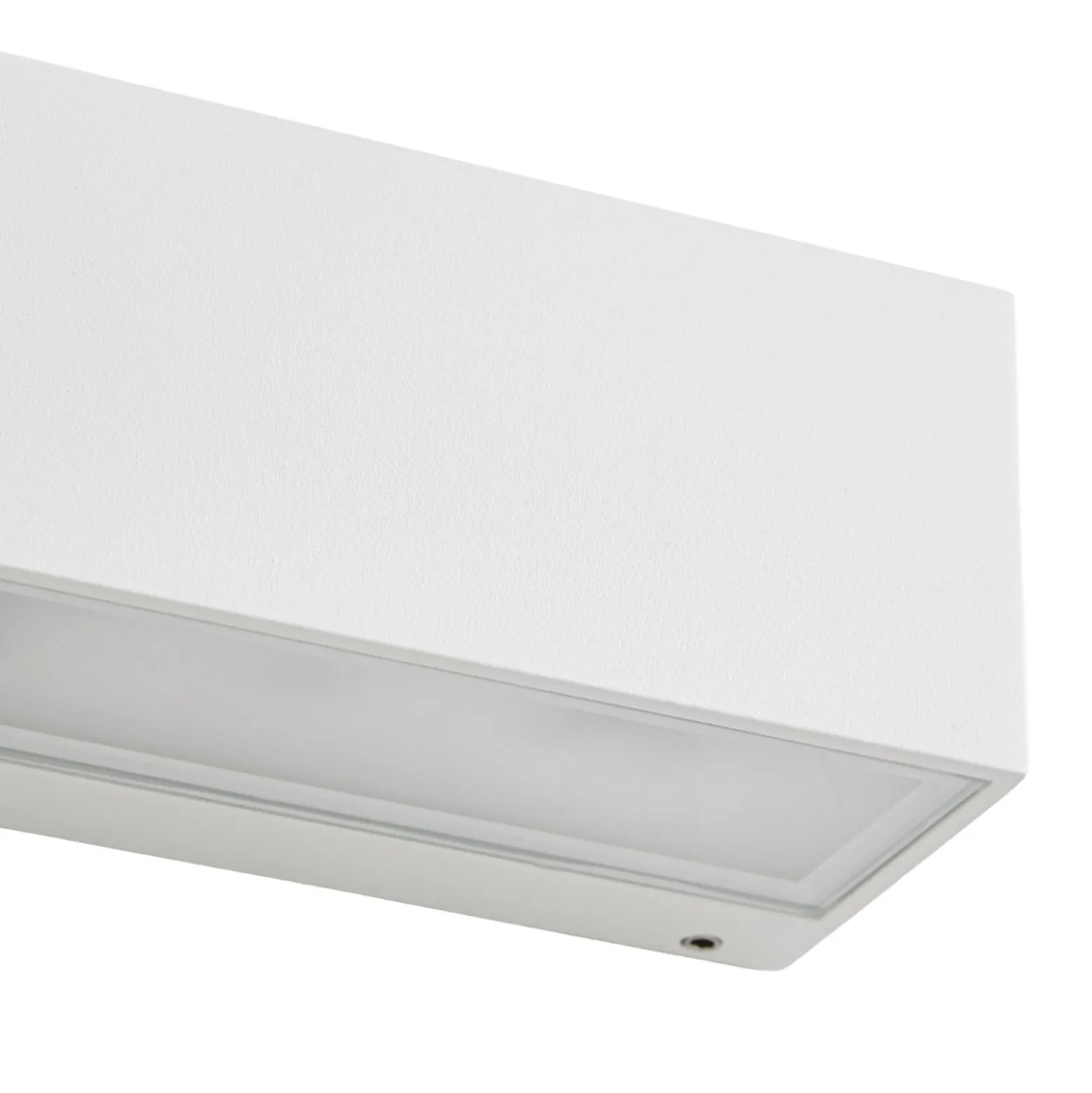 Lucande LED-Außenwandleuchte Lengo, 25cm, weiß, down, 3000K