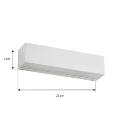 Lucande LED-Außenwandleuchte Lengo, 25cm, weiß, down, 3000K