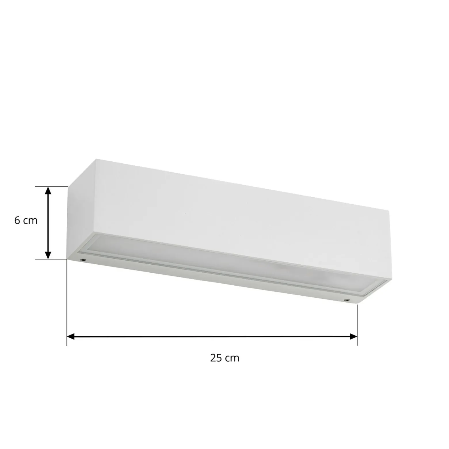 Lucande LED-Außenwandleuchte Lengo, 25cm, weiß, down, 3000K