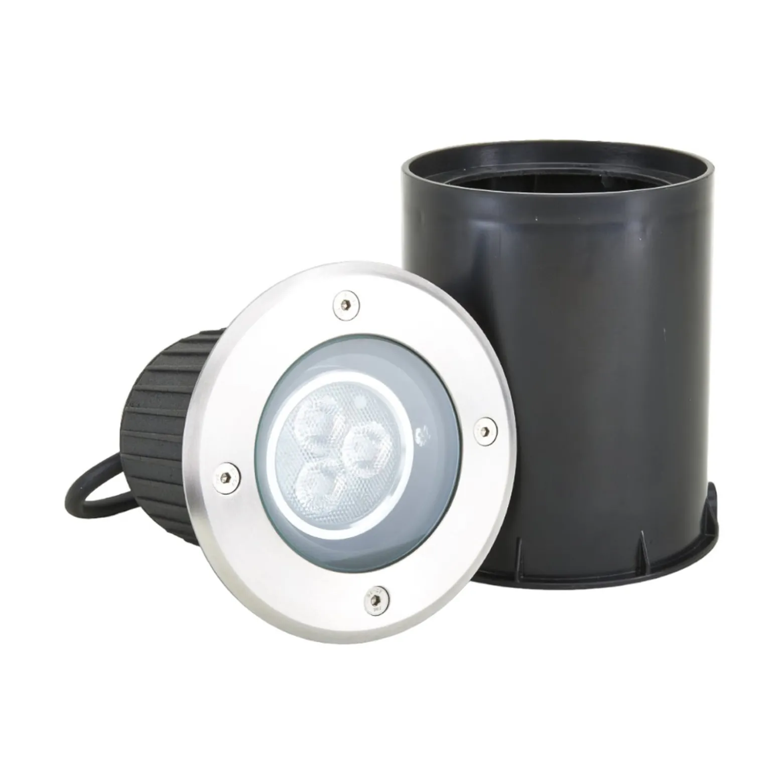 Lucande LED-Bodeneinbauleuchte Jos, rund, schwenkbar, IP67