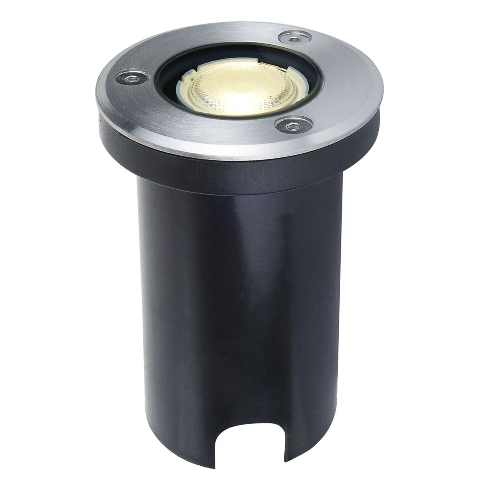 Lucande LED-Bodeneinbauleuchte Kenan, Ø 7cm, Edelstahl, IP67