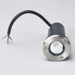 Lucande LED-Bodeneinbauleuchte Kenan, Ø 7cm, Edelstahl, IP67