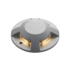 Lucande LED-Bodenstrahler Jeffrey, silber, 4 Lichtaustritte