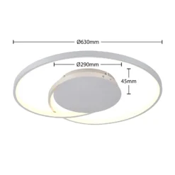 Lucande LED-Deckenlampe Enesa, 63 cm, CCT, Remote, dimmbar