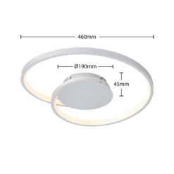 Lucande LED-Deckenlampe Enesa, Ø 46 cm, 2.700 K, dimmbar