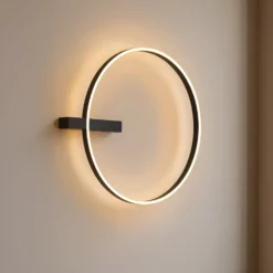 Lucande LED-Deckenlampe Isalin, 60 cm, schwarz, CCT, dimmbar