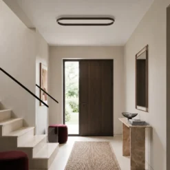 Lucande LED-Deckenlampe Rylan, 112 cm, braun, dimmbar, CCT
