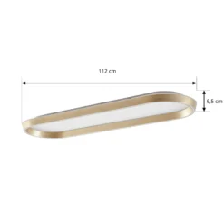 Lucande LED-Deckenlampe Rylan, 112 cm, messing, dimmbar, CCT