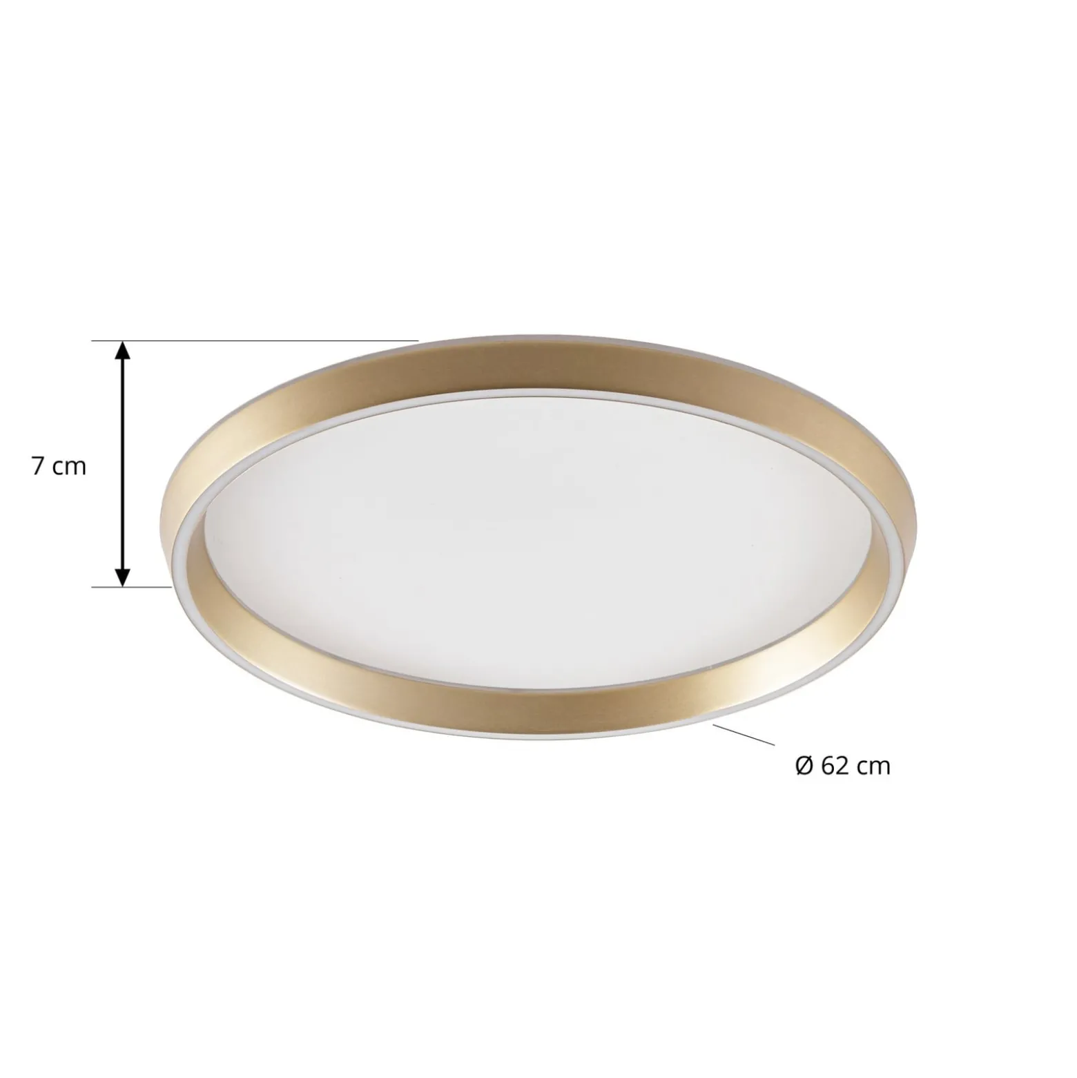 Lucande LED-Deckenlampe Rylan, messing, Ø 62cm, dimmbar CCT