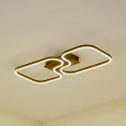Lucande LED-Deckenleuchte Amiya, 64 cm, schwarz, Aluminium