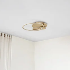 Lucande LED-Deckenleuchte Circulo, gold, 60 cm CCT, dimmbar