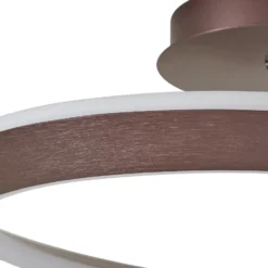 Lucande LED-Deckenleuchte Eldra, kaffeebraun, Ø 55 cm, CCT