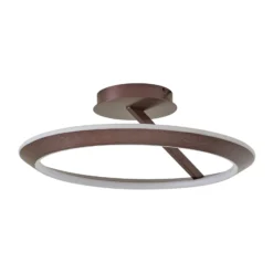 Lucande LED-Deckenleuchte Eldra, kaffeebraun, Ø 55 cm, CCT