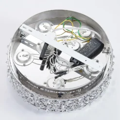 Lucande LED-Deckenleuchte Felias, chromfarben, Glas, Ø 35 cm