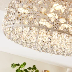 Lucande LED-Deckenleuchte Felias, chromfarben, Glas, Ø 35 cm