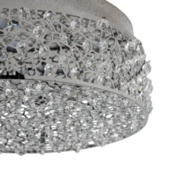 Lucande LED-Deckenleuchte Felias, chromfarben, Glas, Ø 35 cm